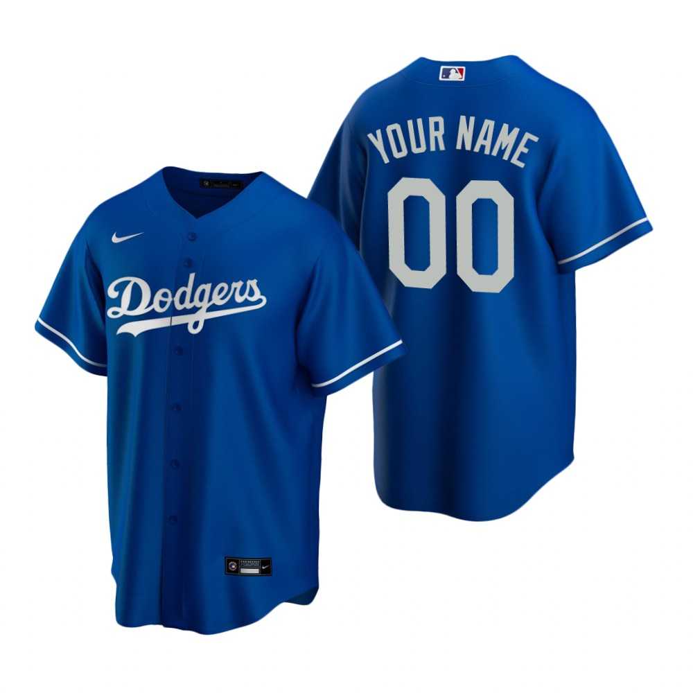 Los Angeles Dodgers Customized Nike Royal Stitched MLB Cool Base Jersey